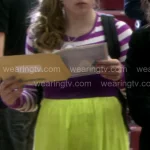 Yellow, Green, And Purple Solid Skirt