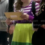 Yellow And Green Solid Skirt