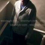 Beige Solid Crew Neck Cardigan
